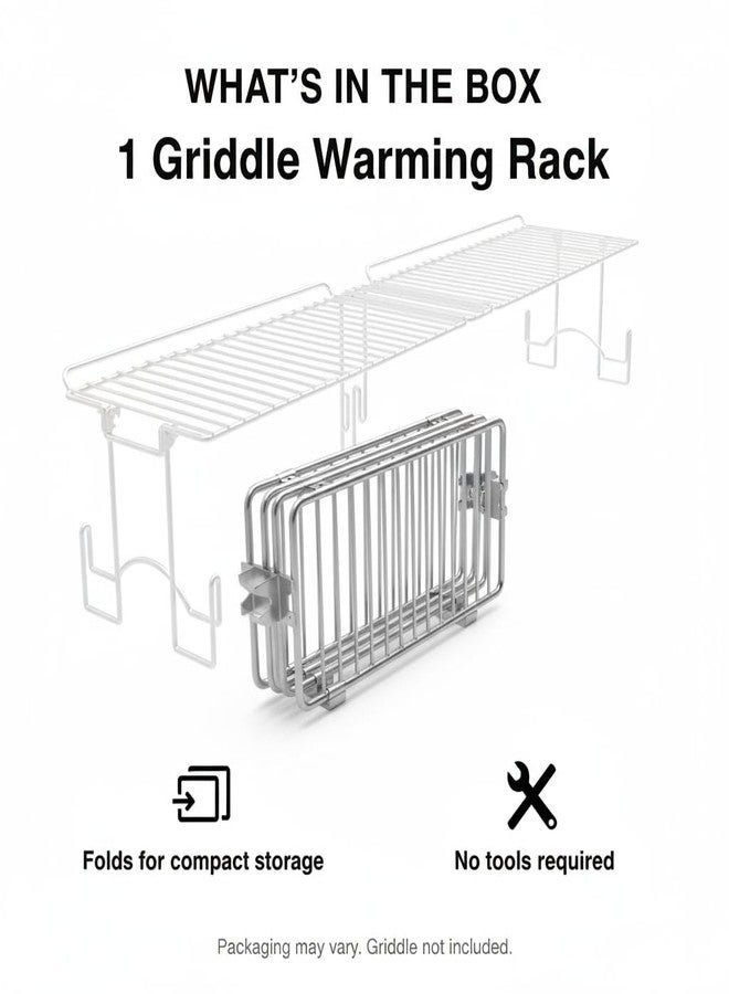 Yukon Glory™ Griddle Warming Rack - Designed for Blackstone Griddle 36" 1825 - New & Improved Design, One-Step Clip on Attachment (Not for Pro-Series) - Image 4